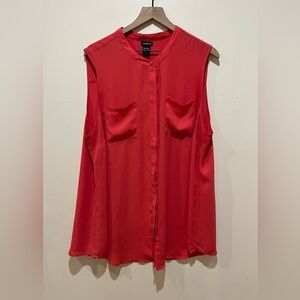 Torrid Coral Pink Red Sleeveless Blouse Top - Women’s Size 2 (2X)